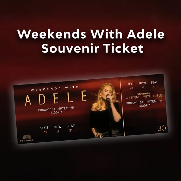 Wochenenden mit Adele | Souvenir Ticket