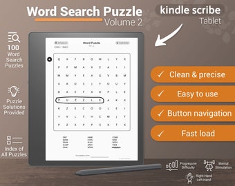 Kindle Scribe Word Search Puzzle Games - Vol 2