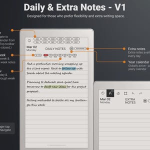 reMarkable Paper Pro Move Daily Planning Lined Pages