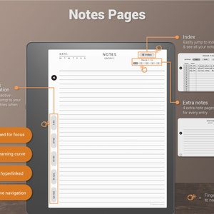 Kindle Scribe Digital Notebook: Hyperlinked Template (PDF) - Etsy UK