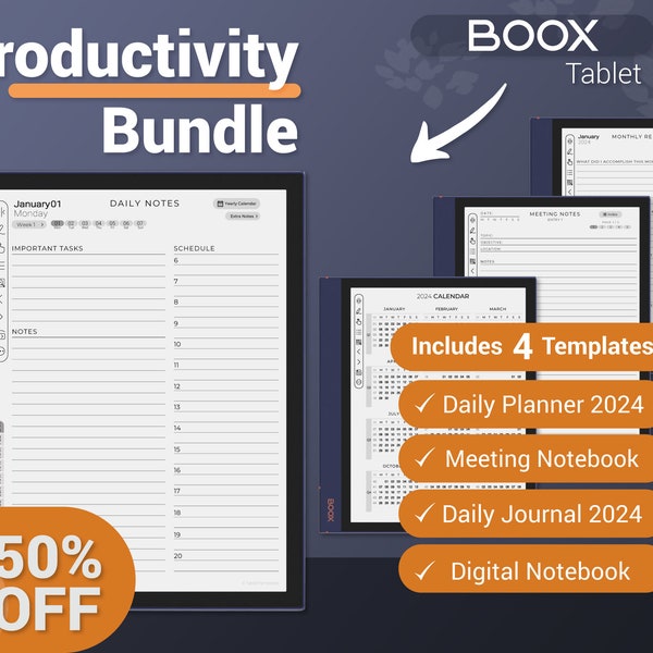 Boox Templates Productivity Bundle