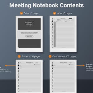 Supernote Meeting Notes Templates, Notebook for A5 X2 Manta A6 X2 Nomad