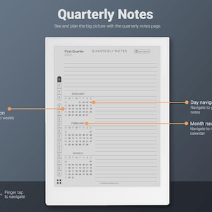 Supernote Quarterly Notes Planner Template 2026 & 2027 A5X Manta A6X Nomad
