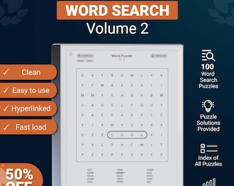 Word Search for Remarkable - Vol 2 - Puzzle Games, Hyperlinked PDF template