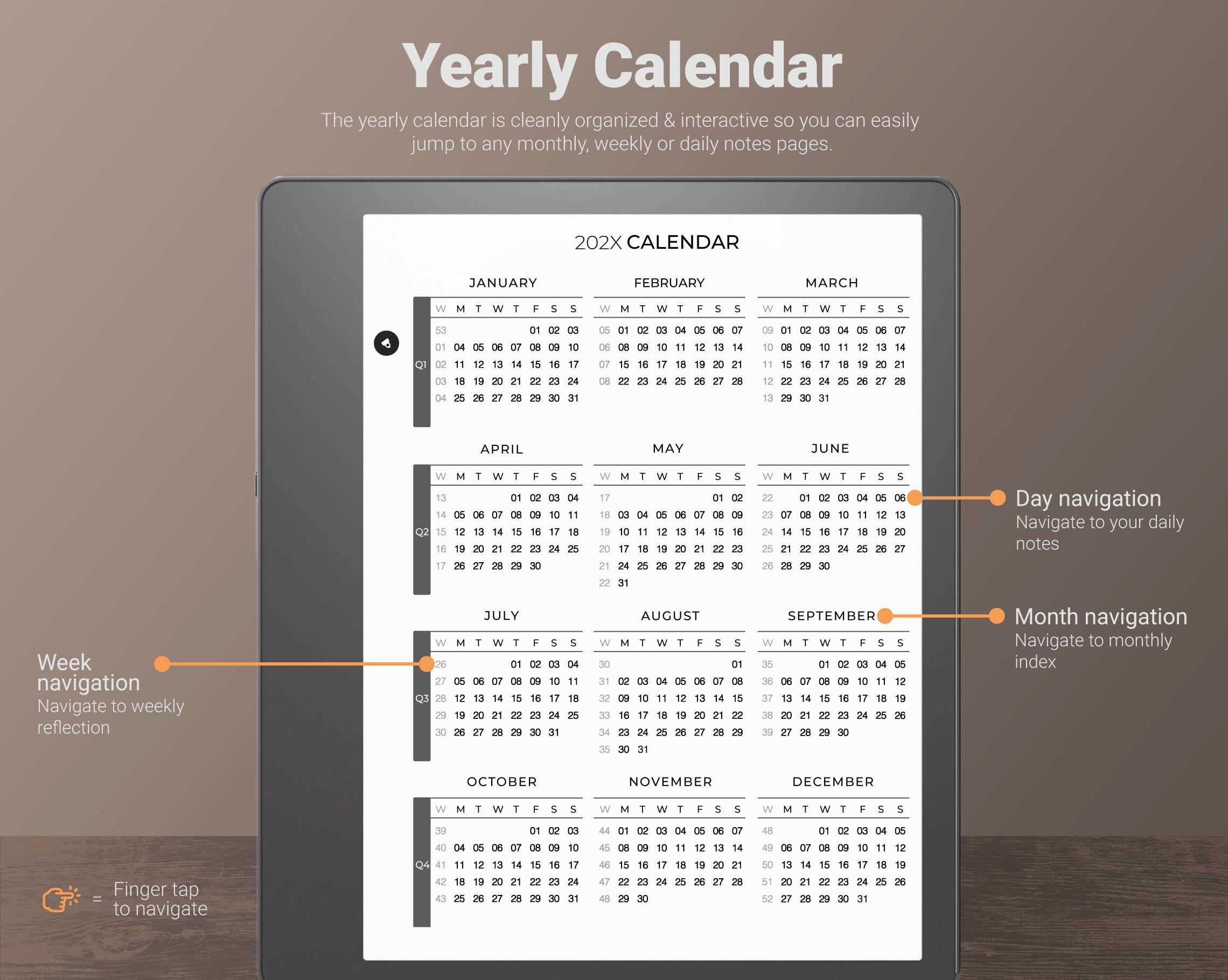 Kindle Scribe Daily Journal 2026-2027: Hyperlinked Productivity ...