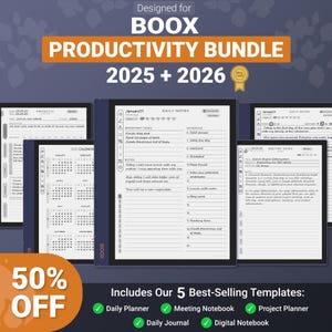 Boox Templates 2025 + 2026 | Productivity Bundle