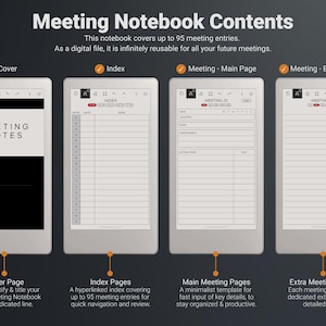 Designed for reMarkable Paper Pro Move Meeting Notes Contents