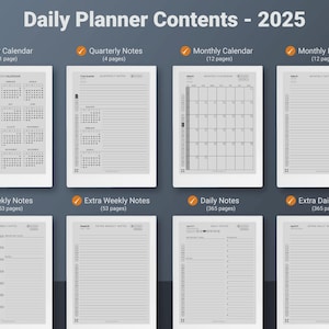 Supernote Daily Planner Template 2026 + 2027 A5X Manta A6X Nomad - Contents