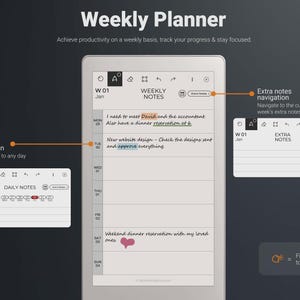 reMarkable Paper Pro Move Weekly Planner Calendar