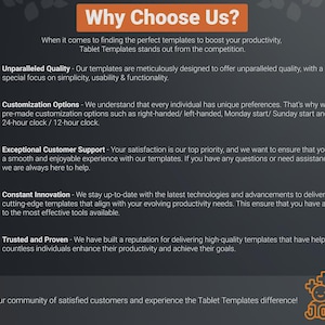 Why choose TabletTemplates