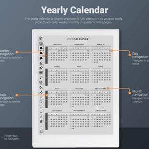 Supernote Yearly Calendar Template 2026 & 2027 A5X Manta A6X Nomad