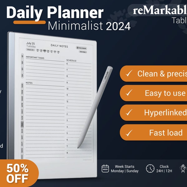 Remarkable 2 Template - Etsy