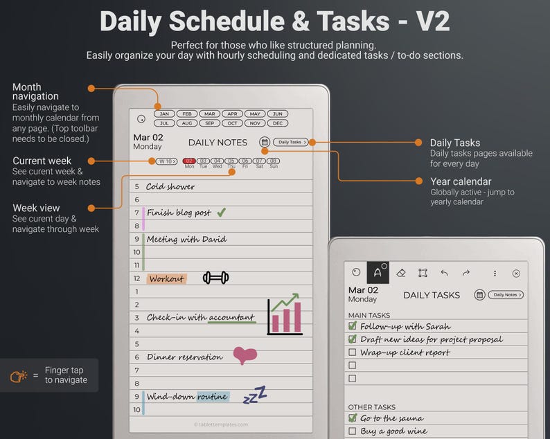 reMarkable Paper Pro Move Daily Schedule and To Dos