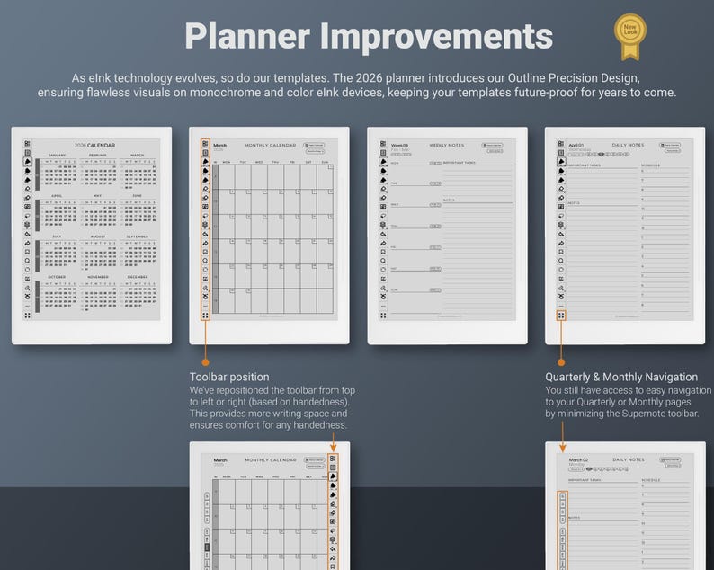 Supernote Daily Planner Improvements 2026 & 2027
