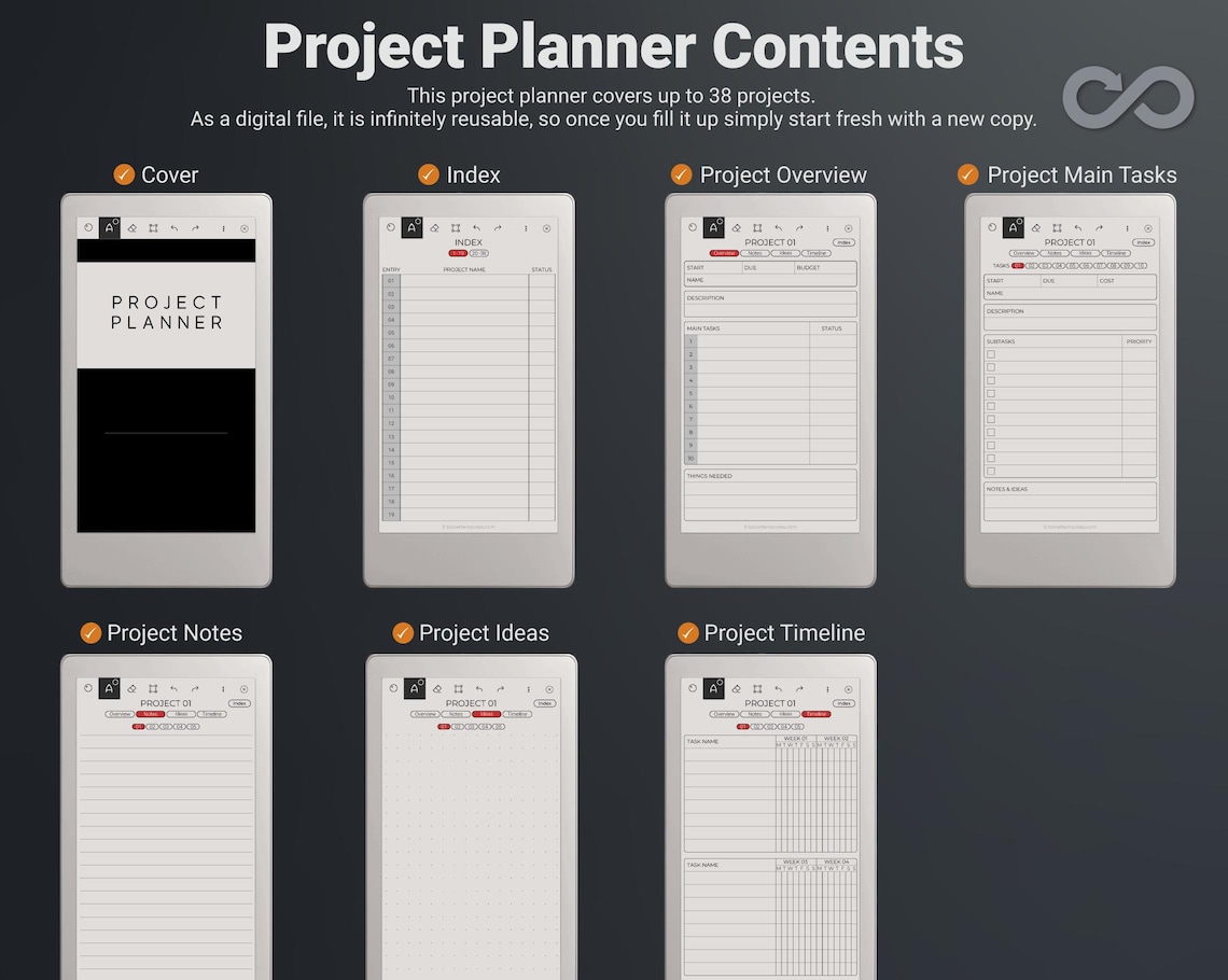 Templates for Remarkable Paper Pro Move 2026-2027 | Productivity Bundle ...