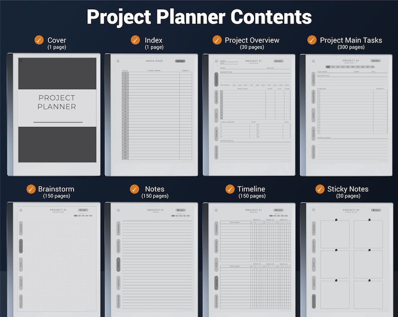 reMarkable 2 Templates Productivity Bundle image 8