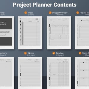 Supernote Project Planner Template for A5 X2 Manta A6 X2 Nomad