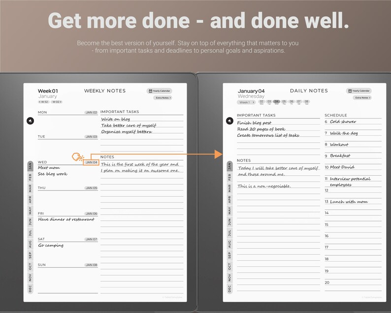 Kindle Scribe Daily Planner 2023 & 2024 Kindle Scribe Etsy