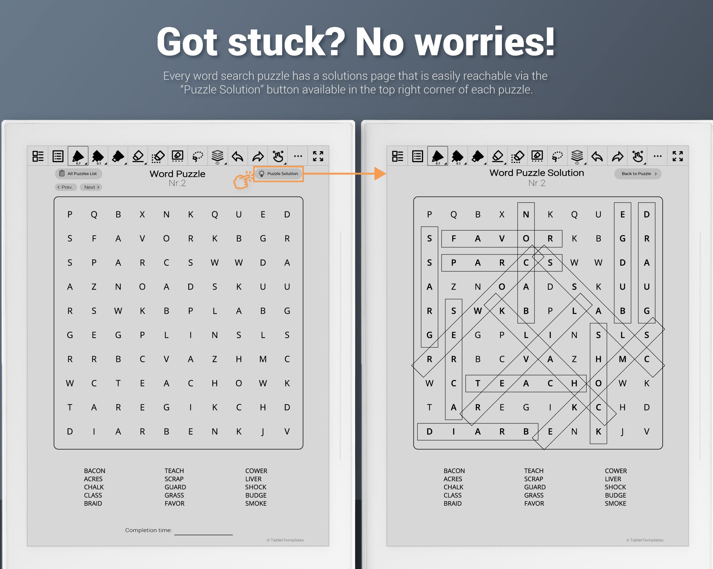 Supernote Word Search Puzzle Games Vol 1 - Etsy
