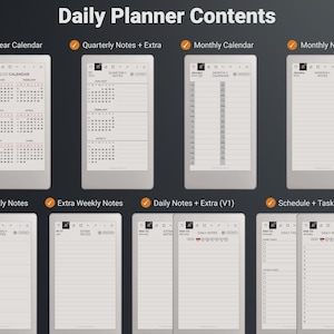reMarkable Paper Pro Move Planner Calendar Contents