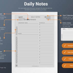 Supernote Daily Notes Template 2026 & 2027 A5X Manta A6X Nomad