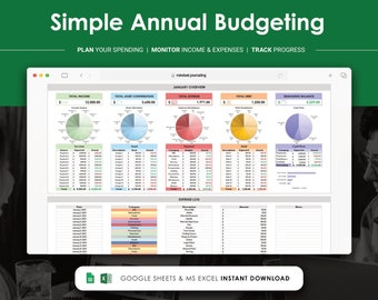 Monthly Budget Spreadsheet for Google Sheet Excel Digital Template Financial Planner Expense Tracker Biweekly Budget Planner Paycheck Budget