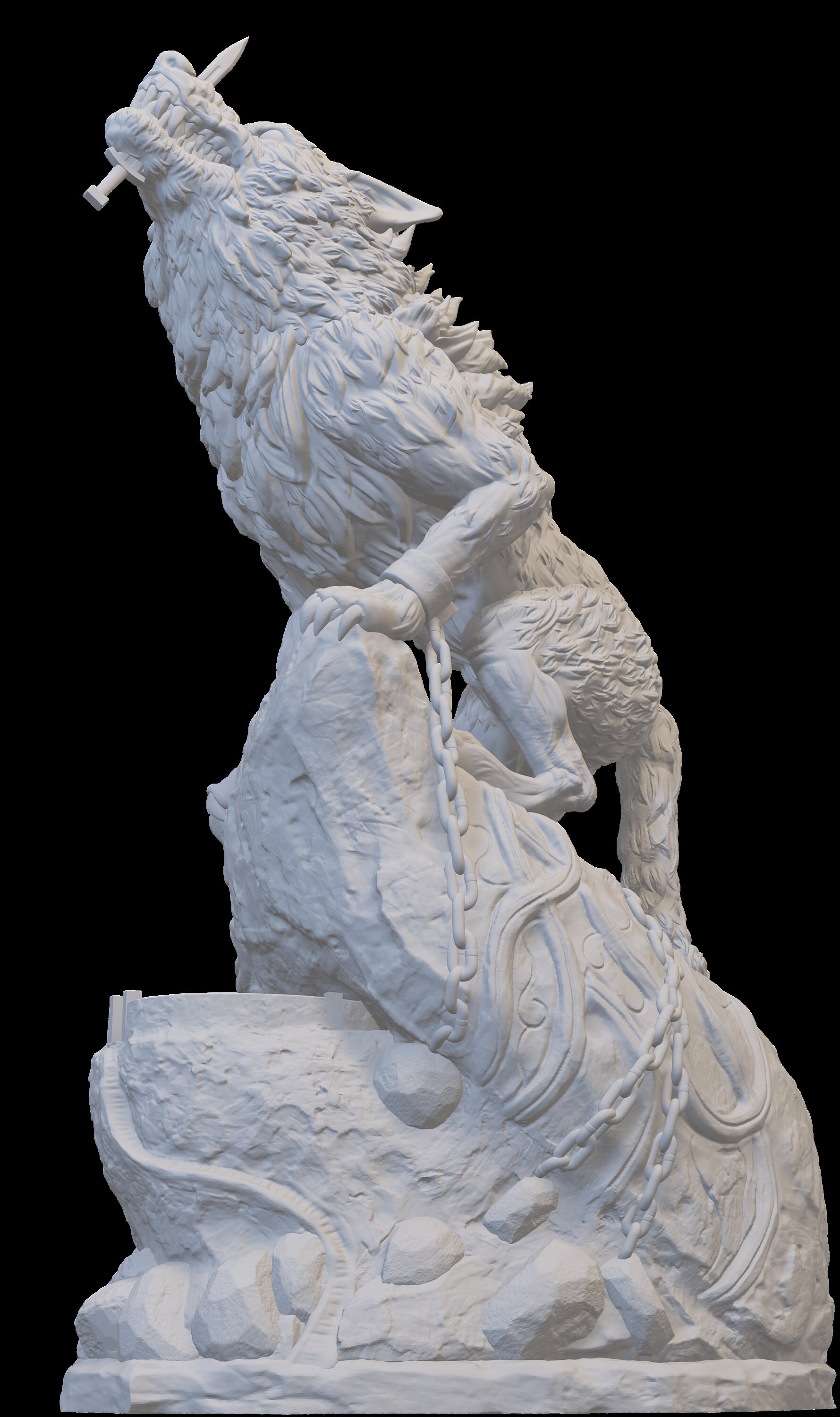 Fenir Norse Mythology Figurine 3D Print - Etsy