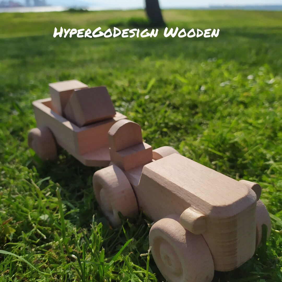 Handmade Tractor With Trailer Wooden Toy Wood Toy for Kids - Etsy