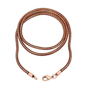 Pure Copper Wheat Chain, 100 % Oxidized Copper Chain Necklace, Solid Copper Jewelry, Handmade Copper Wheat Chain Jewelry Gift for her/him
