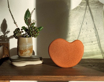 Teth | Coasters 01 | Burnt Ochre | Set of Coasters | Boho Decor | Handmade Home Decor | Gifts for Her | Asymmetric Design | Organic Shapes