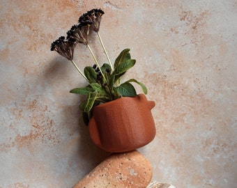 Terracotta 3D Printed Planter: Minimalist Eco-Friendly Plant Pot