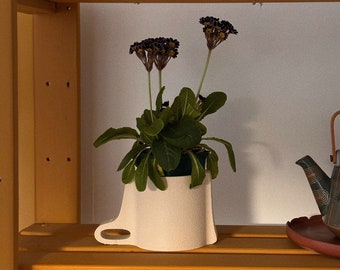 Mobi | Beige | Minimal Decor | 3D Printed Planter | Eco Friendly | Plant Pot with Drainage | Succulent Pot | Small Plant Pot | Neutral
