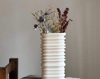 3D Gedruckte Sandstein Vase: Asymmetrische Boho Vase