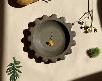 Textured Eco-Resin Ornament Tray: Asymmetric Boho Jewelry Trinket Dish
