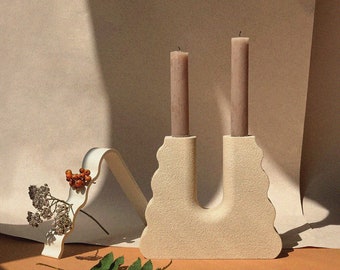 Handmade Sandstone Candle Holder: Original Table Decor