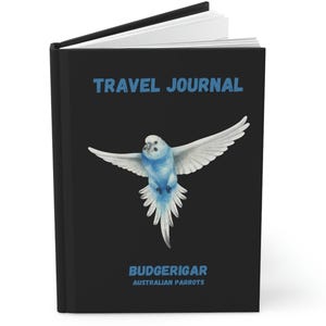 Budgerigar Travel Journal, Australian Native Parrots, Gift for Bird Lover, Australian Parrot Lover Gift, Budgerigar Breeder, Bird Watching