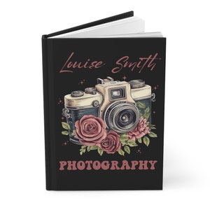 Carnet cartonné personnalisé pour photographe, journaux personnalisés, cadeau pour un photographe, journaux lignés personnalisés, cahier de photographes