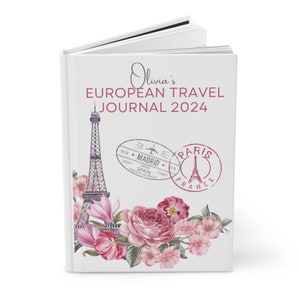 Personalized European Travel Journal - this is the perfect journal to document your trip Summer Trip to Europe, Custom Name Travel Journal