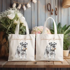 Beagle Mama Canvas Tote Bag - Cute Dog Lover Gift, 14x16 Inch, Durable Canvas With Print, White - View #4