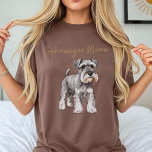 Schnauzer Mama Tshirt , Personalized Schnauzer Lover Tee, Schnauzer Mom, Mother's Day Gift for Fur Mama, Dog Lover Gift, Miniature Schnauzer