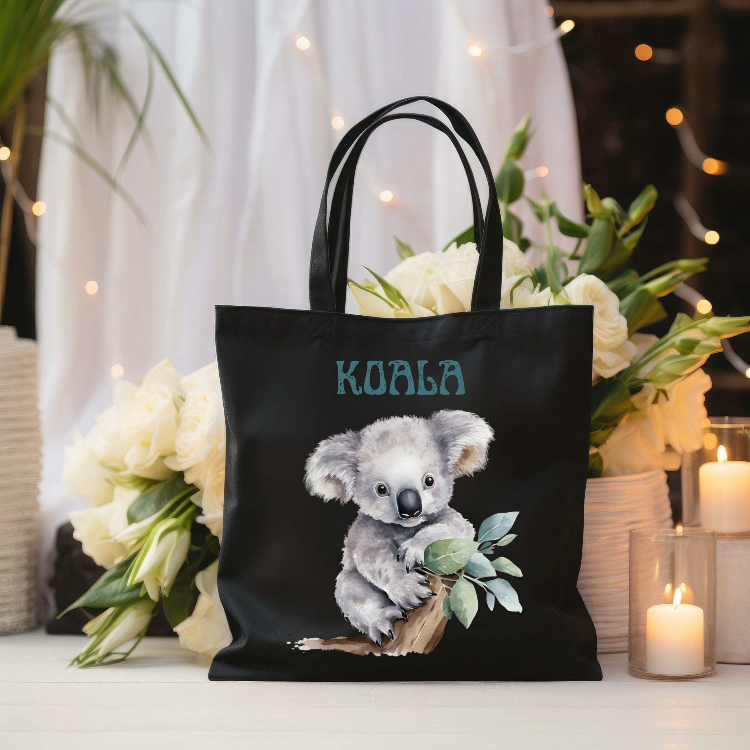 Australian Koala Tote Bag Koala Canvas Bag Koala Lovers Gifts Australian Animal Lovers Gift Teacher Appreciation Gift Book Club Gifts Etsy