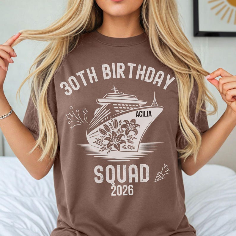 Custom 30th Birthday Cruise Shirts: Matching Comfort Colors Birthday ...