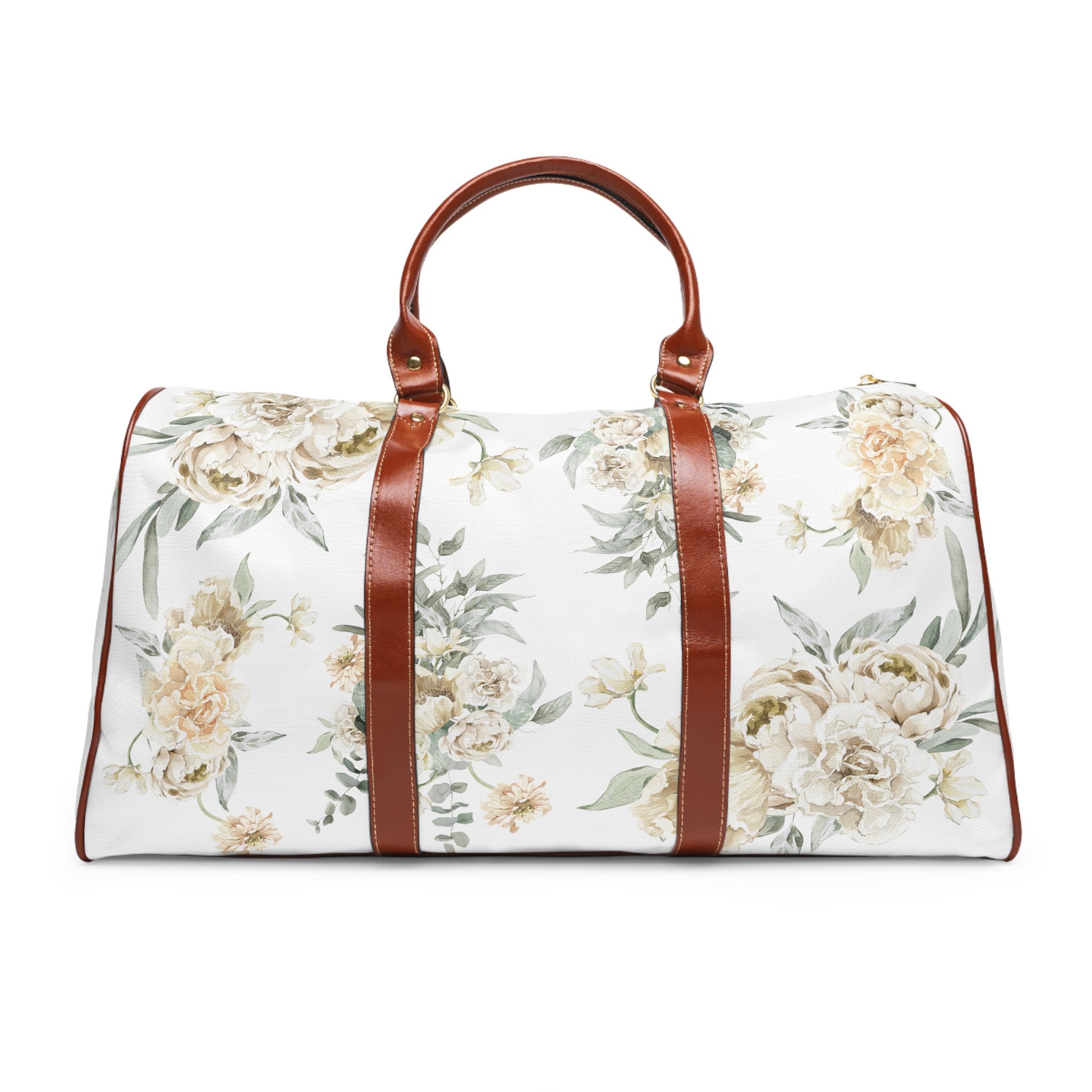 Neutral Floral Travel Bag Floral Bridal Bag Honeymoon Bag Etsy Australia