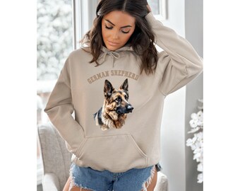 German Shepherd Hooded Sweatshirt, German Shepherd Gifts, Shepherd Dad Hoodie, Shepherd Lovers, Shepherd Owner Birthday Gift, Dog Lover Gift