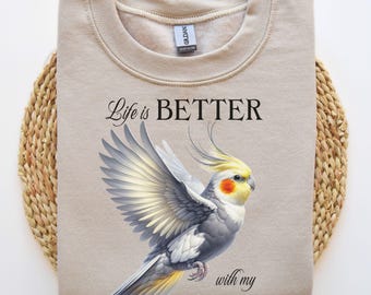 Funny Cockatiel Sweatshirt, Cockatiel Mom Sweatshirt, Cute Cockatiel Shirt, Cockatiel Lover Gift, Cockatiel Mom Gift, Wildlife Carer Sweater