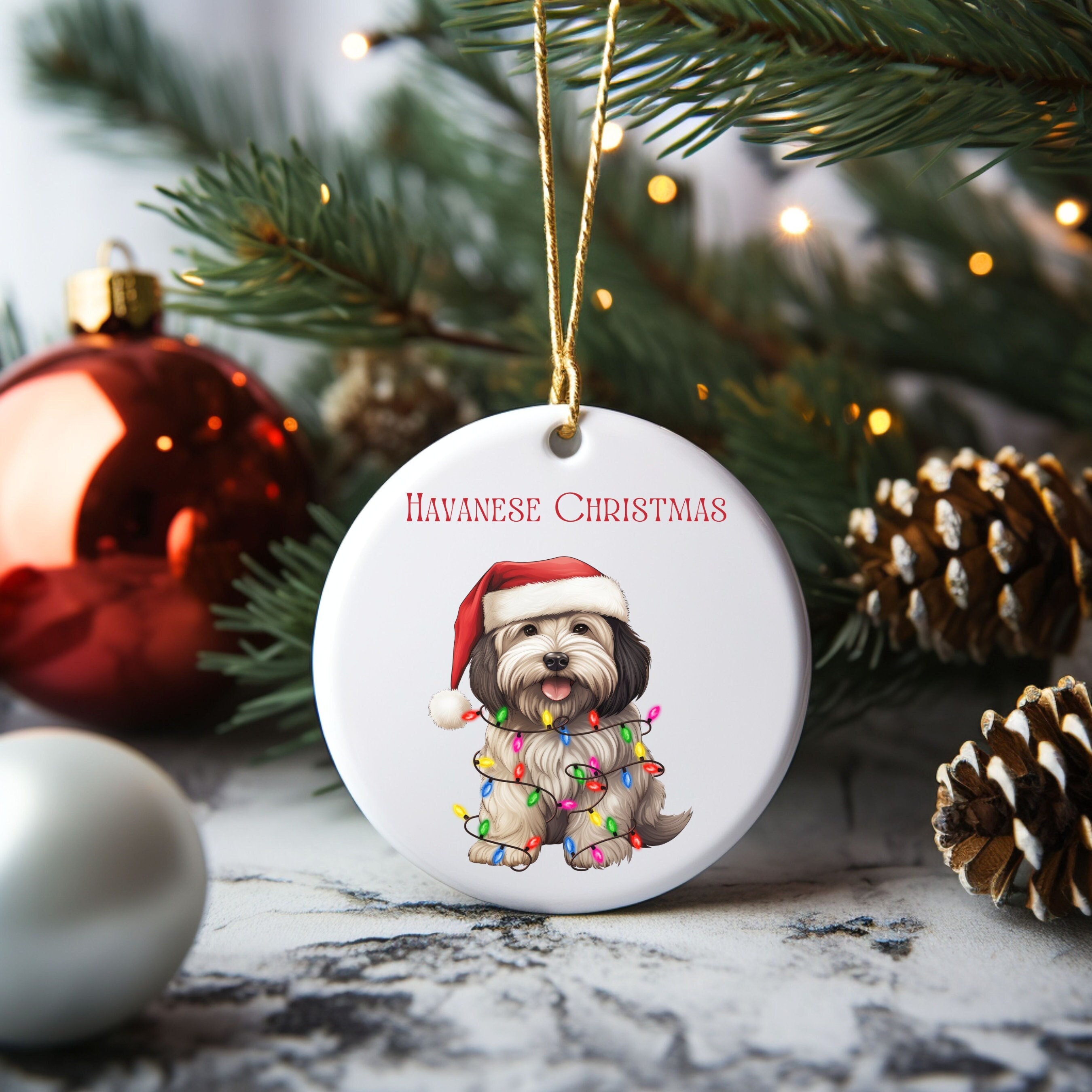 Havanese hotsell christmas ornament