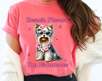 Comfort Colors Yorkie T-Shirt: Funny Yorkshire Terrier Dog Lover Tee