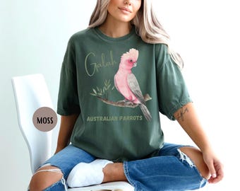 Galah Parrot T-Shirt: Comfort Colors Pink Cockatoo Tee