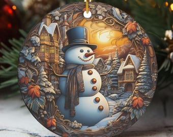 Vintage Snowman Ornament, Christmas Decor, Christmas Gifts, Snowman Keepsake, Snowman Christmas Ornaments, Snowman Gifts, Stocking Stuffer