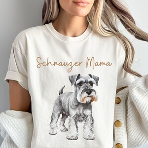 Schnauzer Mama Tshirt , Personalized Schnauzer Lover Tee, Schnauzer Mom, Mother's Day Gift for Fur Mama, Dog Lover Gift, Miniature Schnauzer